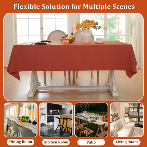 Laolitou indoor-outdoor tablecloth supports versatile holiday and everyday use.