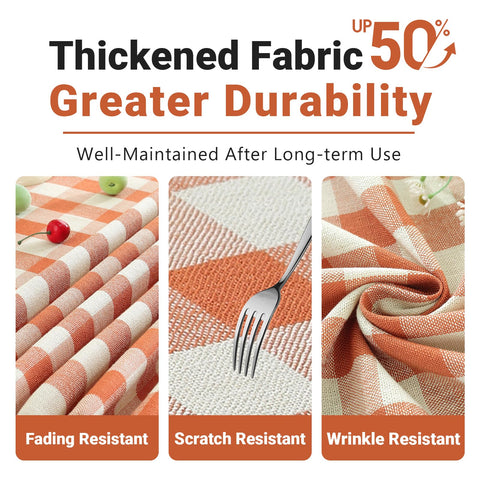 Laolitou machine-washable tablecloth simplifies care for busy households.
