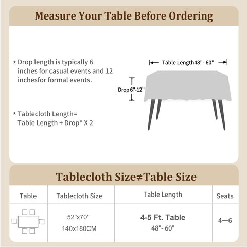 Laolitou machine-washable tablecloth offers easy post-event care.