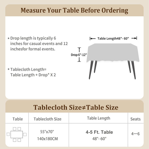 Laolitou rustic tablecloth machine washable in cold water for easy care