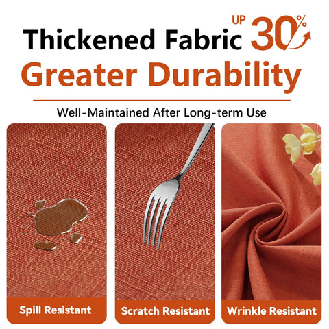 Laolitou wrinkle-resistant dining tablecloth maintains a smooth appearance.