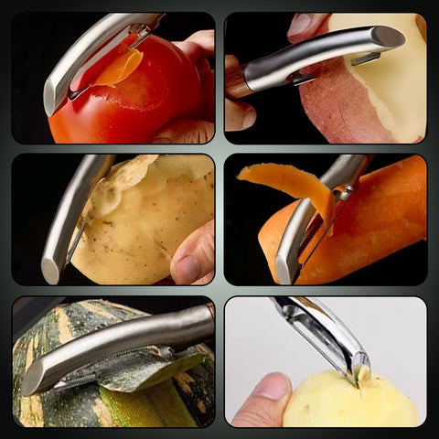 Laoxiongtou peeler handles many vegetables and fruits efficiently.