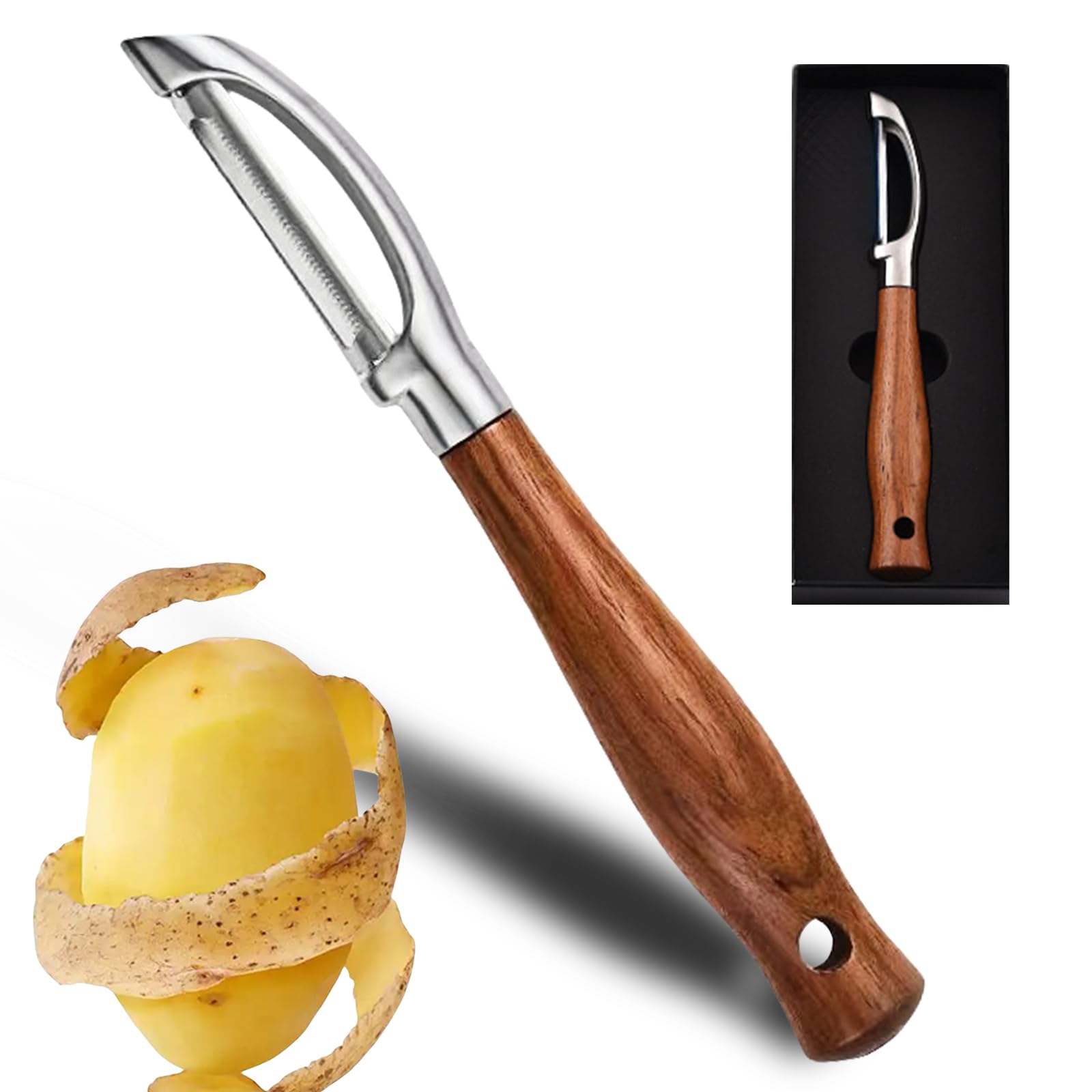 Laoxiongtou professional potato peeler with a metal blade for precise peeling.