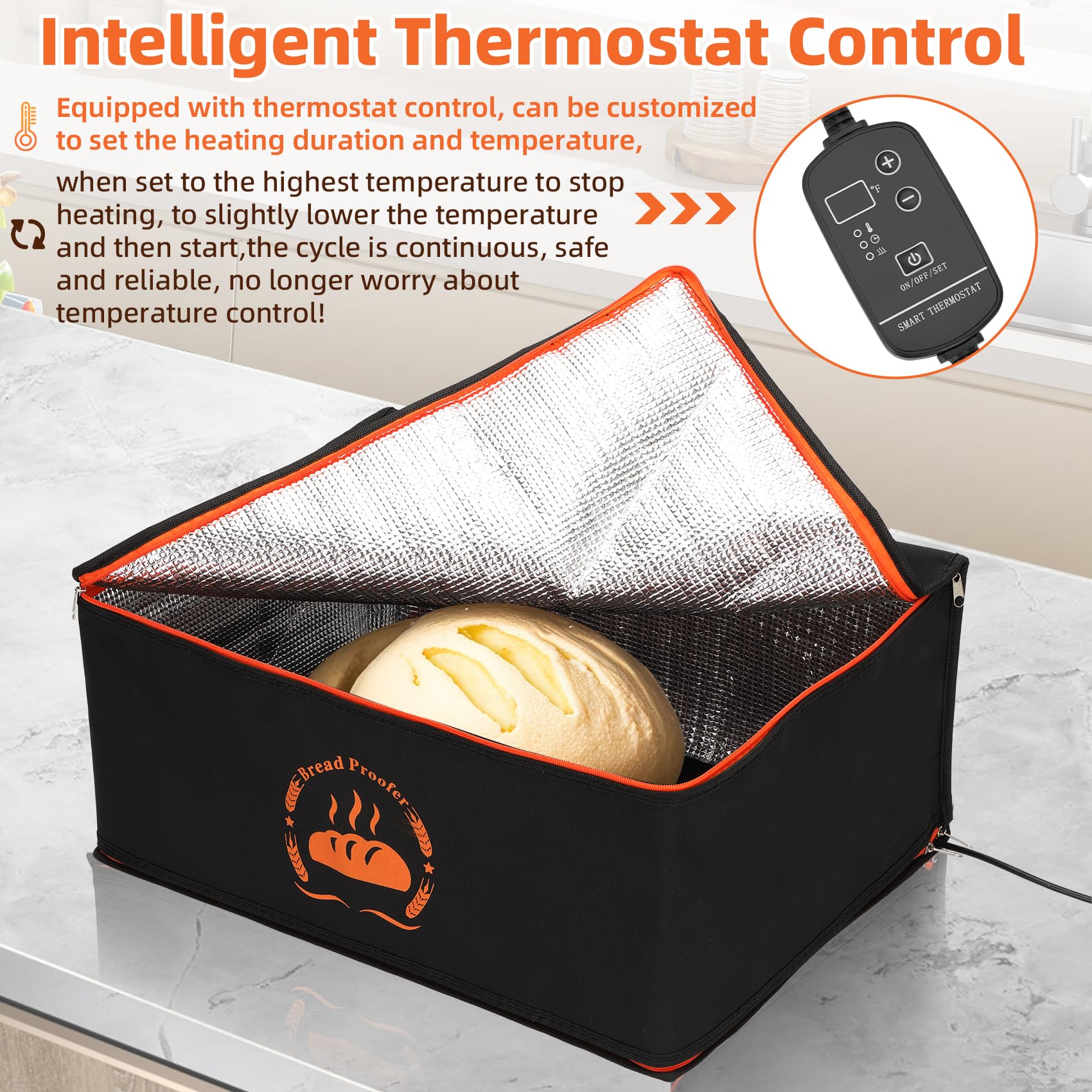 Lapert proofing box temperature control highlights precise dough rise range