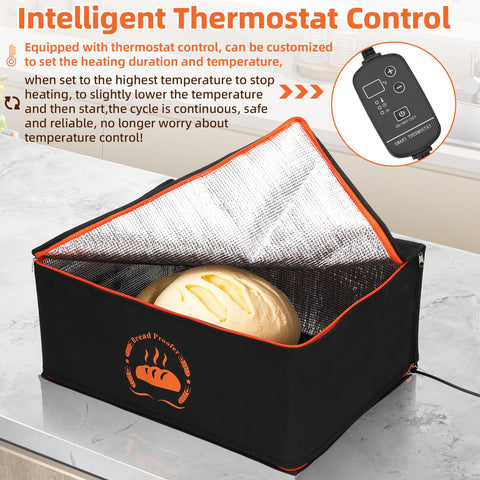 Lapert proofing box temperature control highlights precise dough rise range