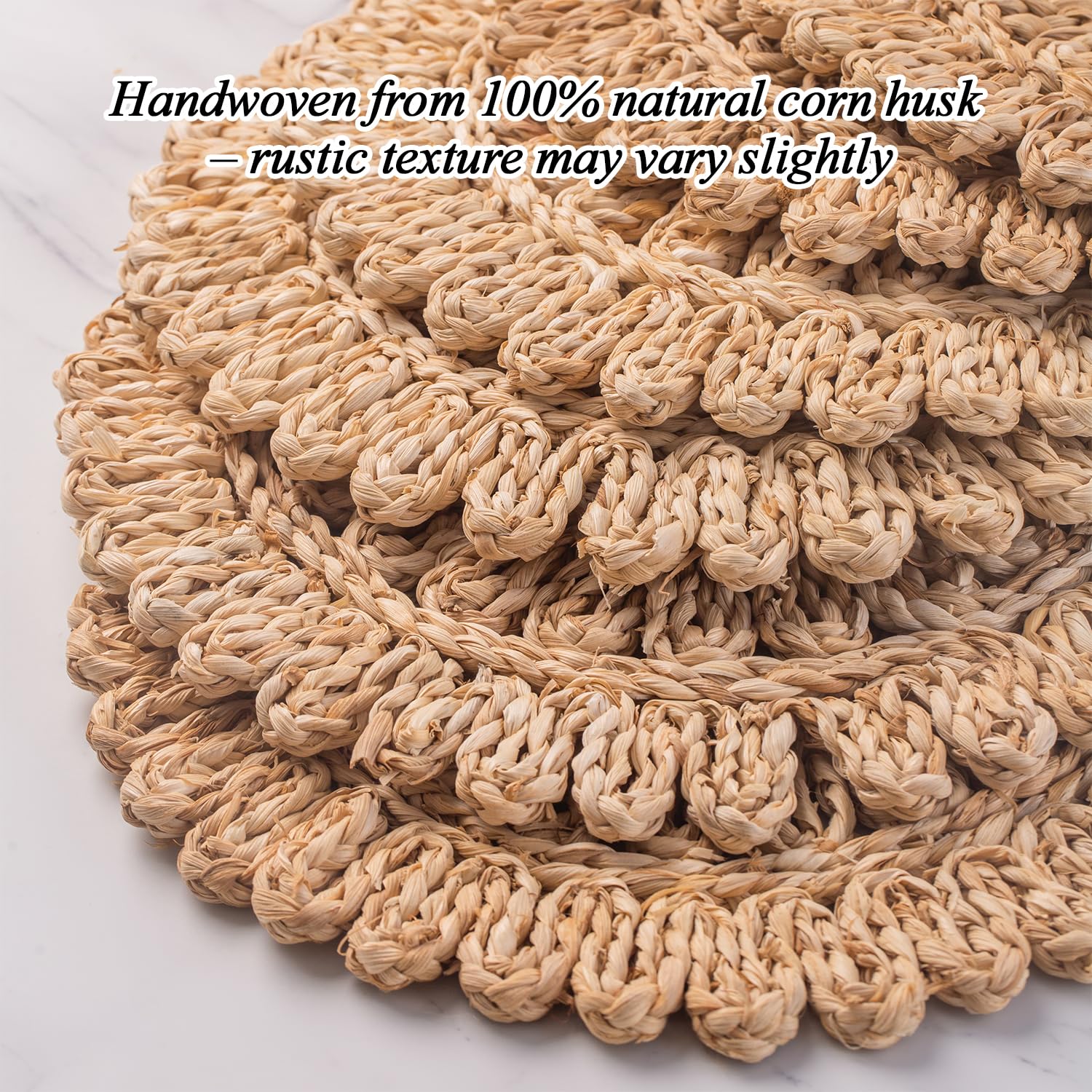 Laquedecraft eco-friendly natural fiber placemats emphasize sustainability.
