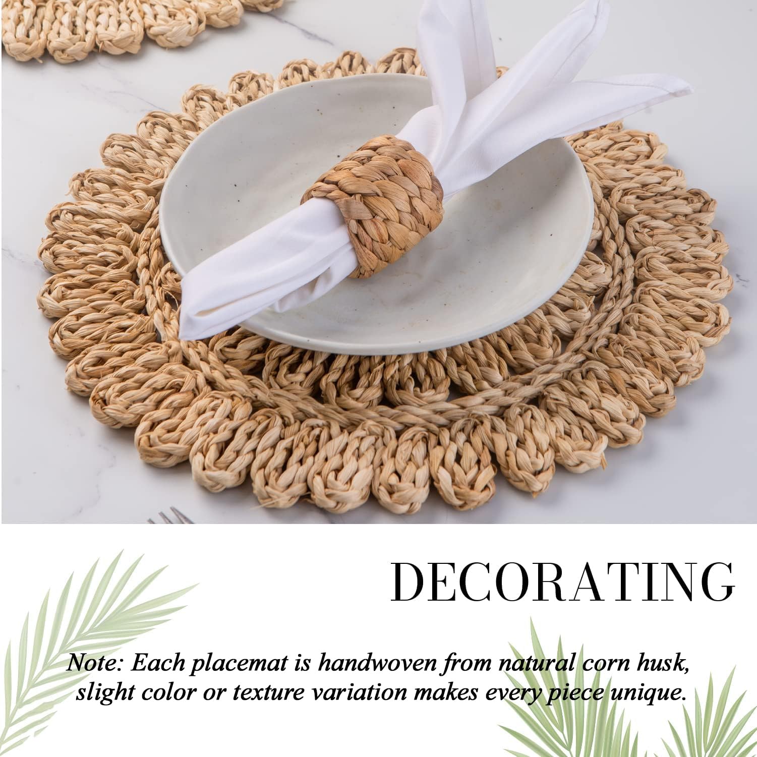 Laquedecraft eco-friendly woven mats offer a sustainable dining accessory