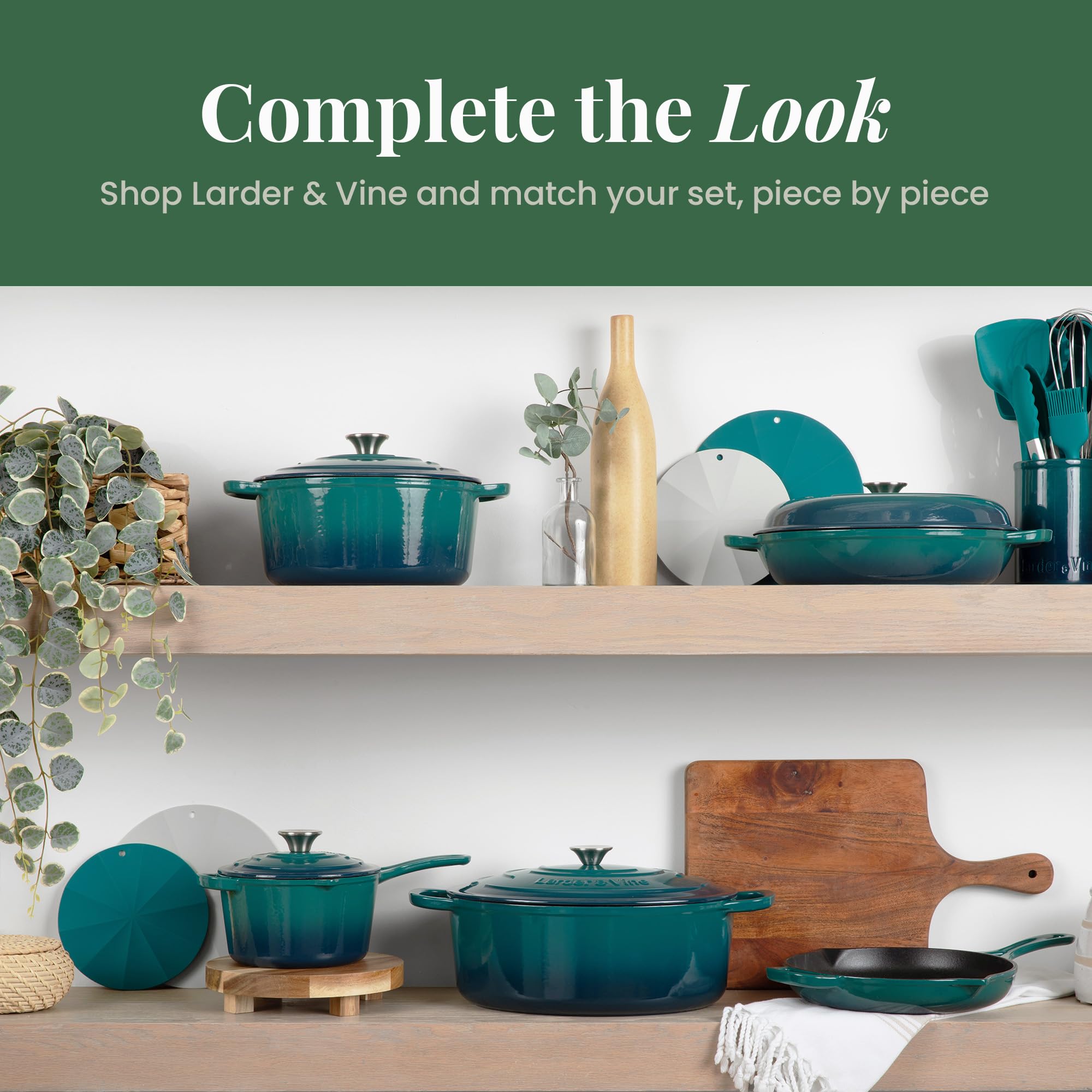 Larder & Vine ceramic holder on countertop for storage
