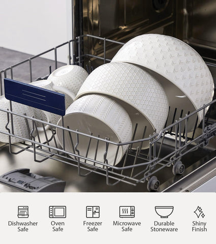 Lareina bowls feature grip ridges for confident, slip-free handling