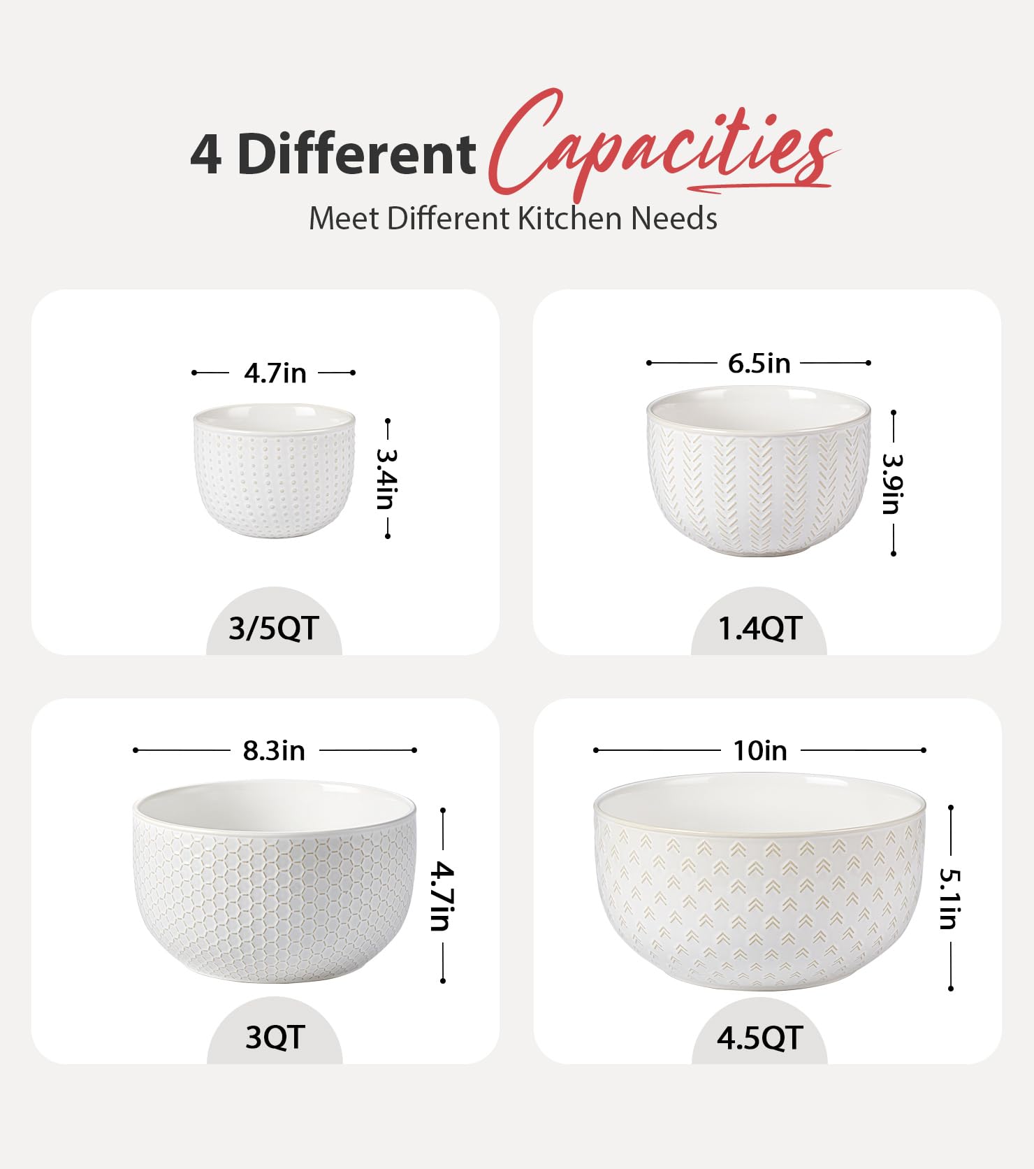 Lareina 44oz bowl great for batter, sauces, and larger prep tasks