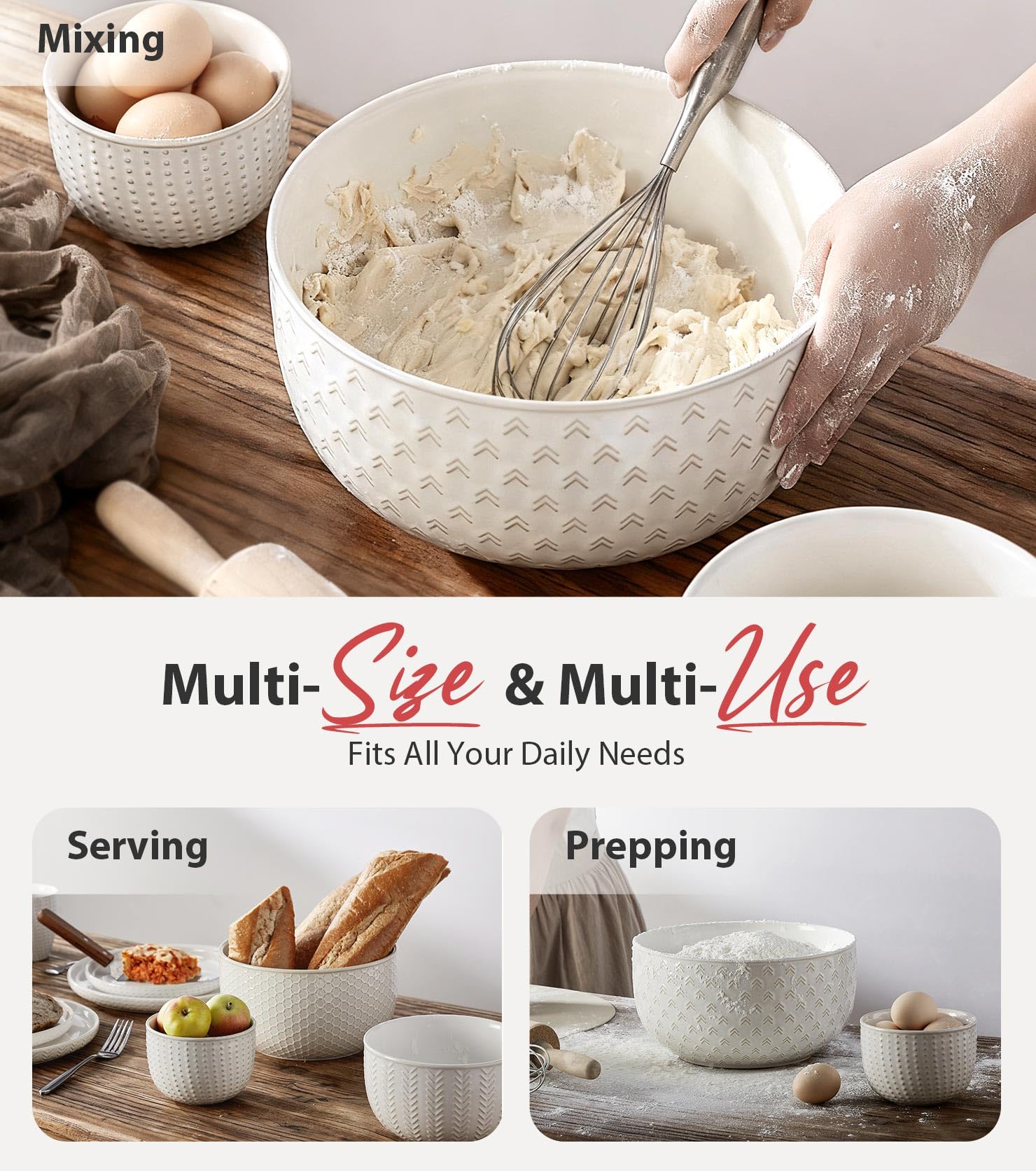 Lareina 98oz bowl perfect for salads and serving large portions