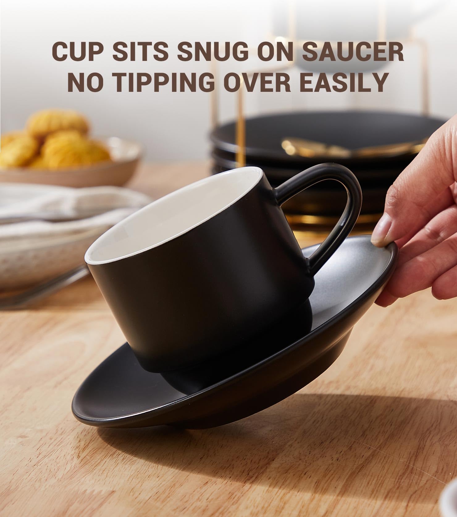 Lareina cups are microwave-safe for quick reheats.