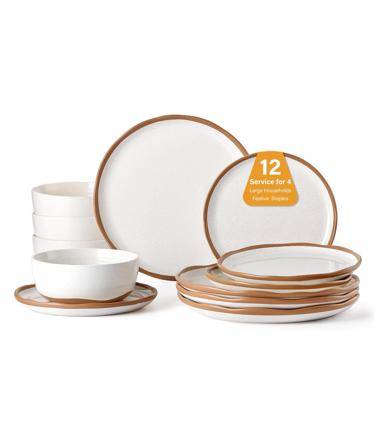 Lareina dinner plates for everyday meals with farmhouse charm and sturdy form.