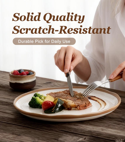 Lareina glossy glaze finish highlighting the durable ceramic surface.