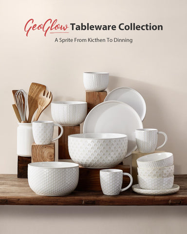 Lareina farmhouse white glaze adds rustic charm to kitchen and table