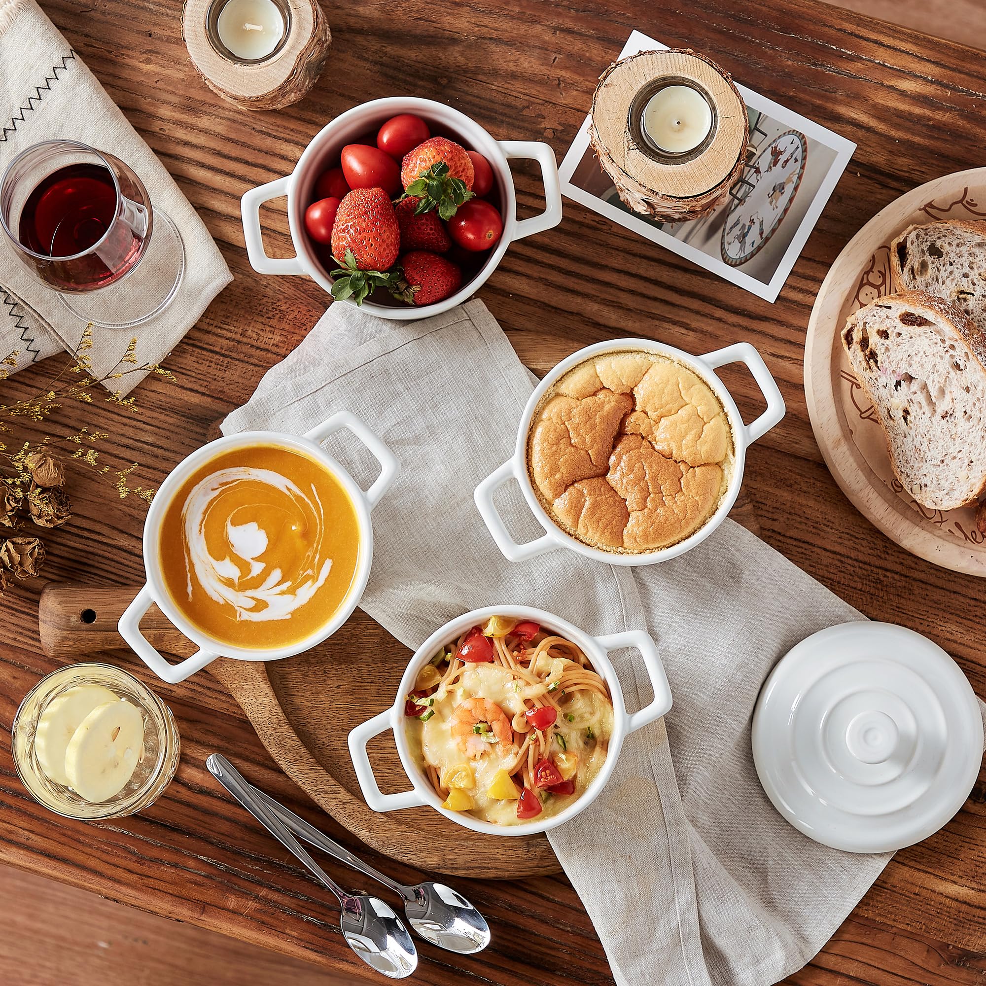 Lareina 12oz lid-on cocotte helps keep meals warm and flavorful.