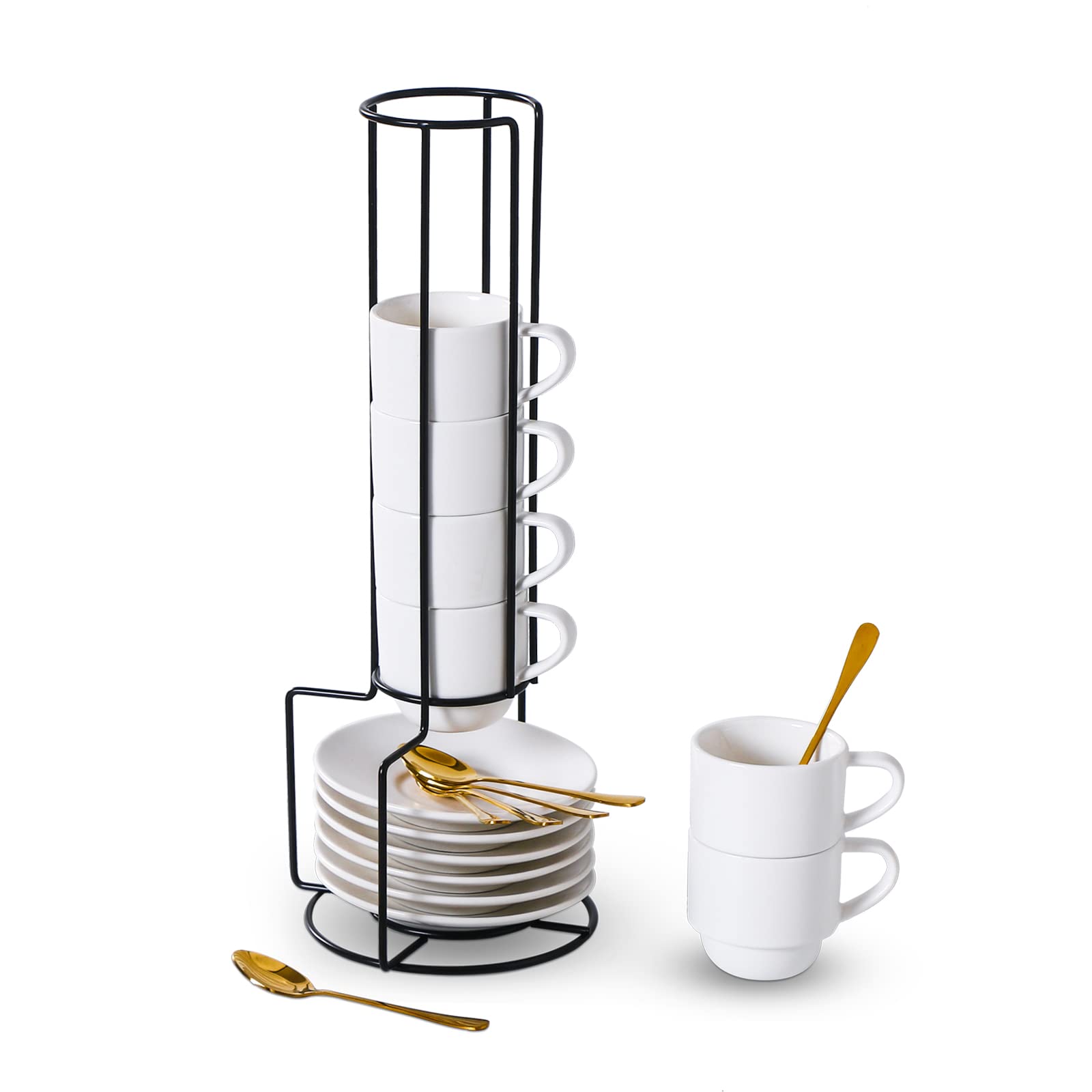 Lareina porcelain demitasse cups for daily espresso rituals