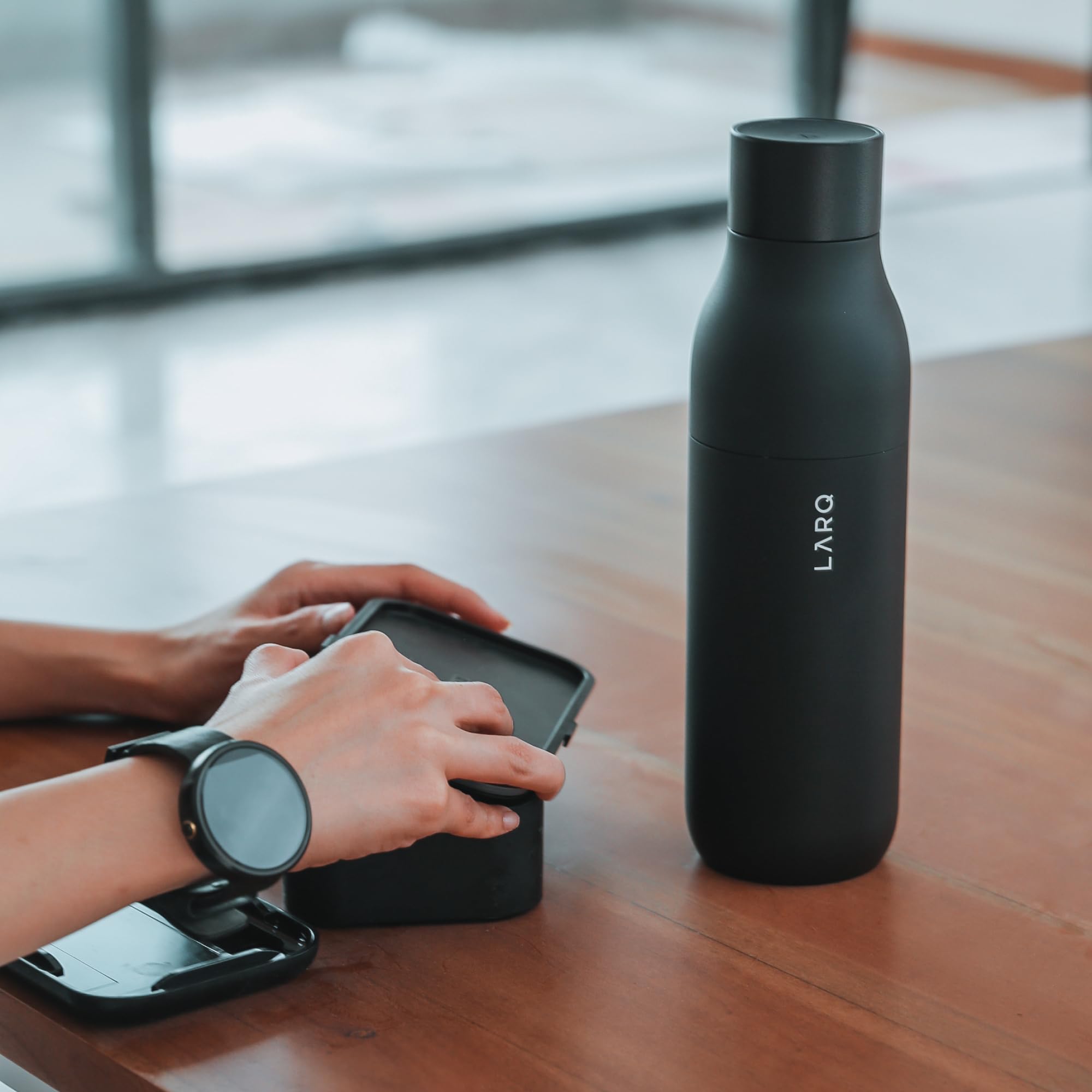 LARQ PureVis ready for daily hydration with purified water