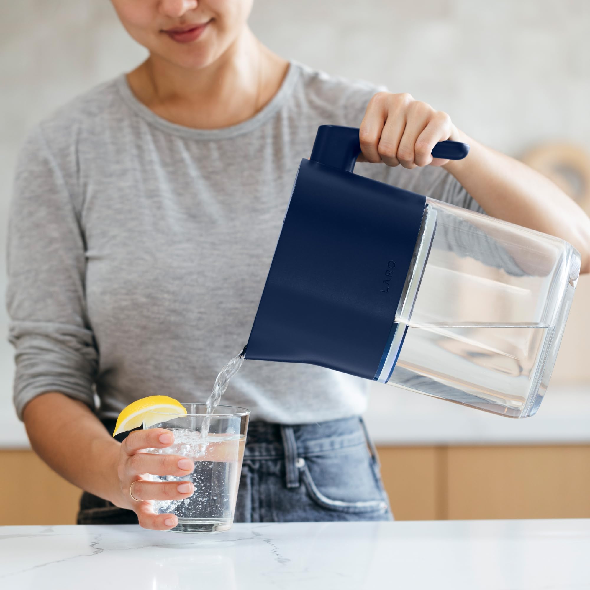LARQ PureVis pitcher filter cartridge detail emphasizing high-capacity purification