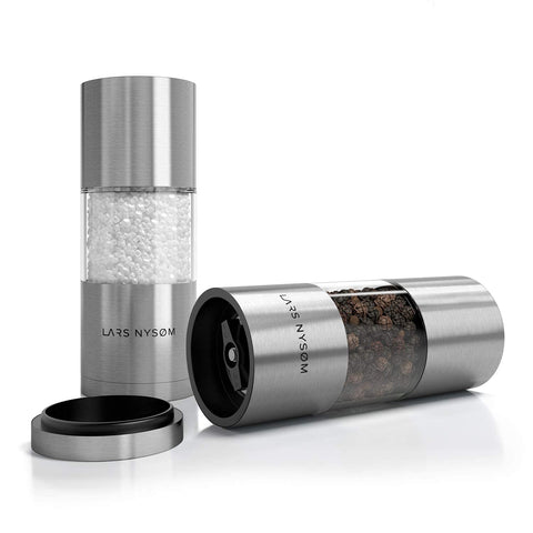 LARS NYSØM easy-to-use salt and pepper shaker set on kitchen counter for seasoning