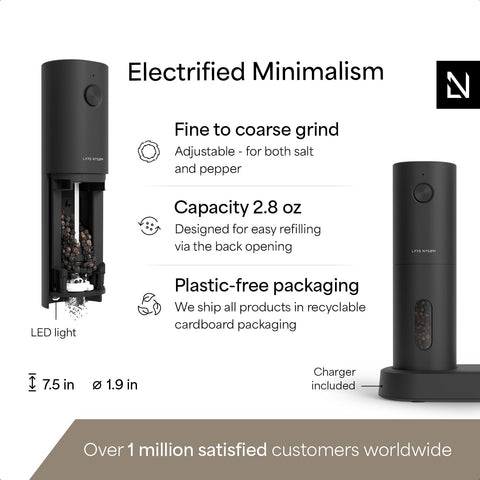 LARS NYSØM grinder LED light for exact grinding in low light.