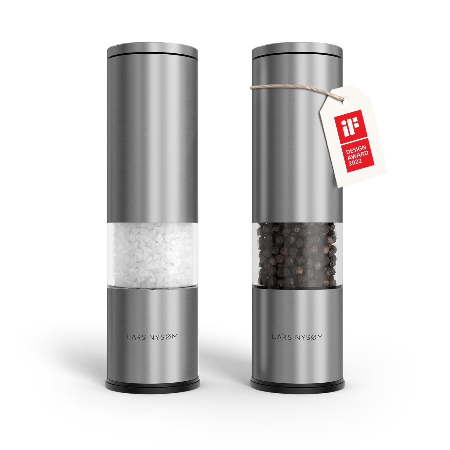 LARS NYSØM Lagom salt and pepper grinders set – effortless seasoning at your table.
