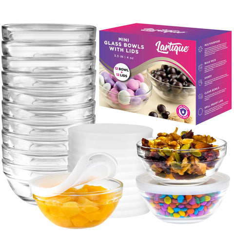 Lartique mini bowls with lids for precise meal prep and portion control