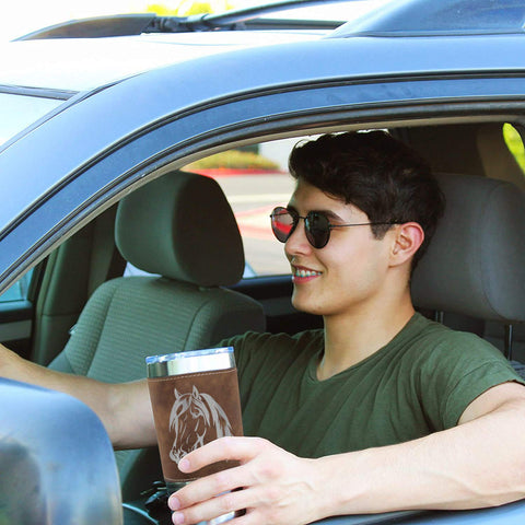 LaserGram double-wall insulation keeps beverages cold up to 24 hours or hot up to 8 hours