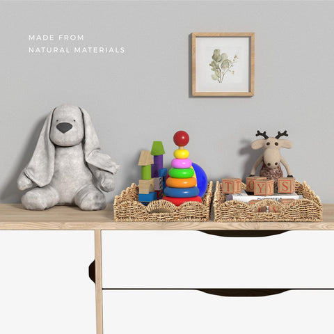 LASIDO Decorative basket-style tray adds warmth to space.