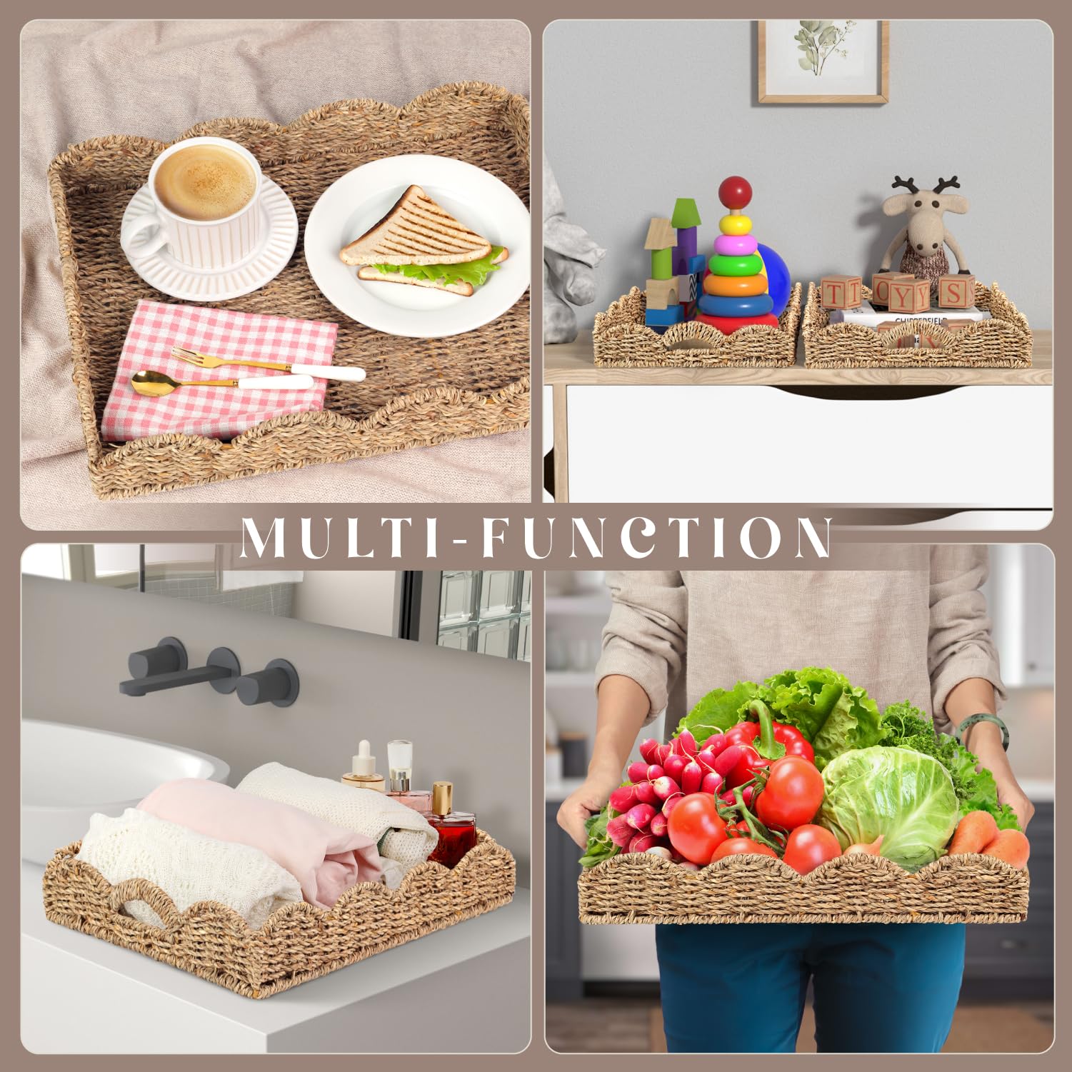 LASIDO Gift-ready seagrass tray suitable for hosts and housewarmings.