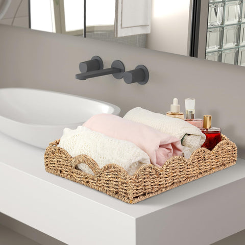 LASIDO Seagrass tray shown on a dining setup for entertaining.