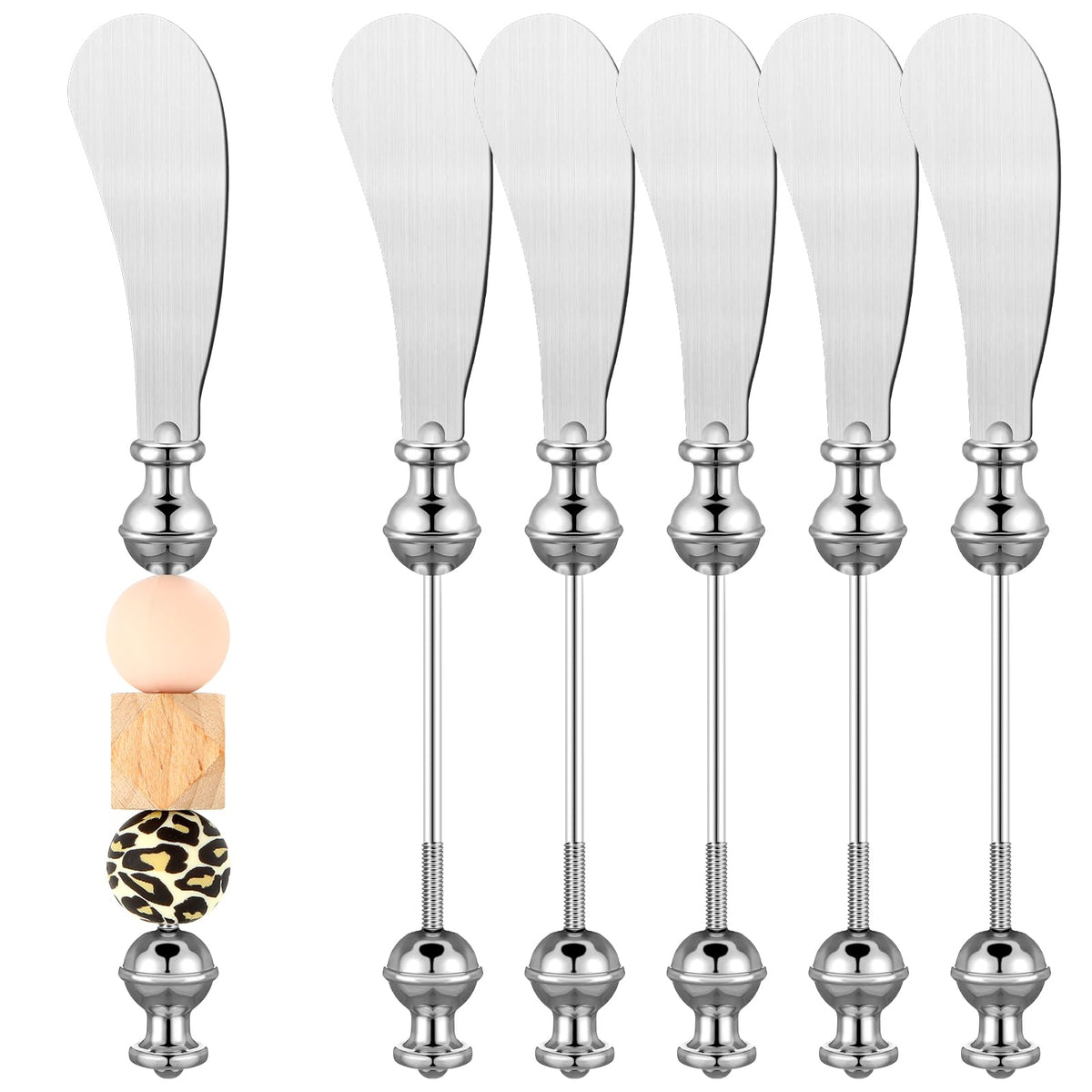 Lasnten cheese spreader knives bead set arranged for elegant entertaining and easy sharing