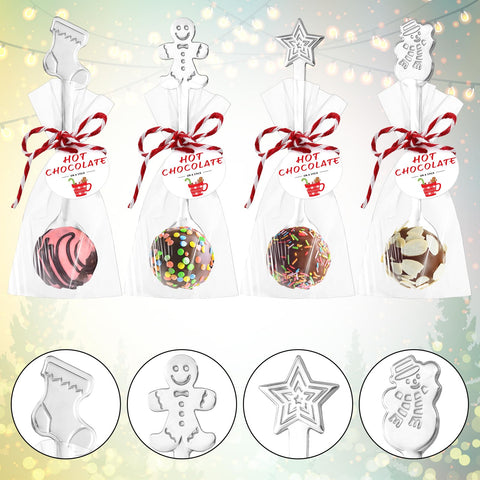 Lasnten hot chocolate spoons packaging with gift bags.