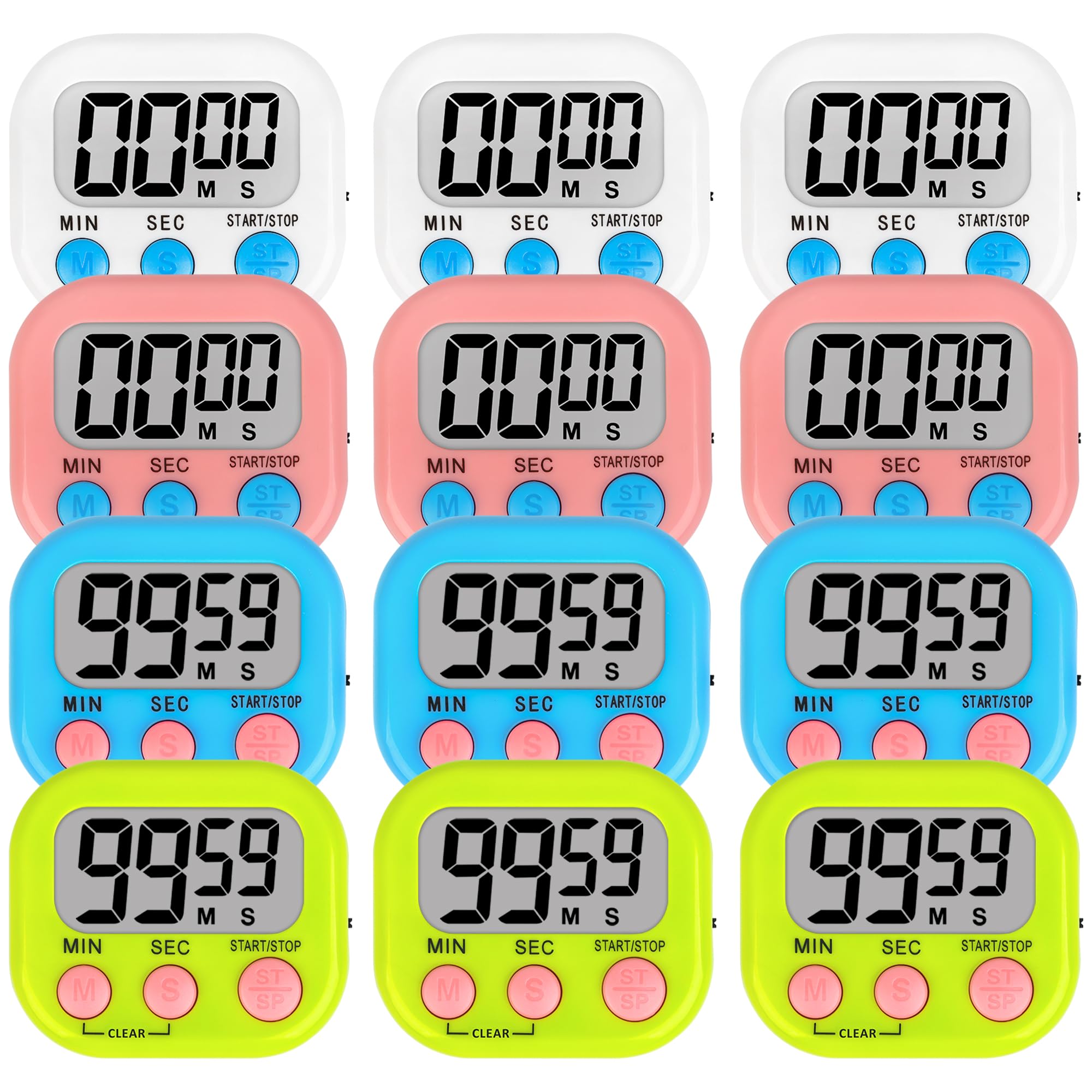 Lasubst digital classroom timer with white magnetic back helps classroom management.