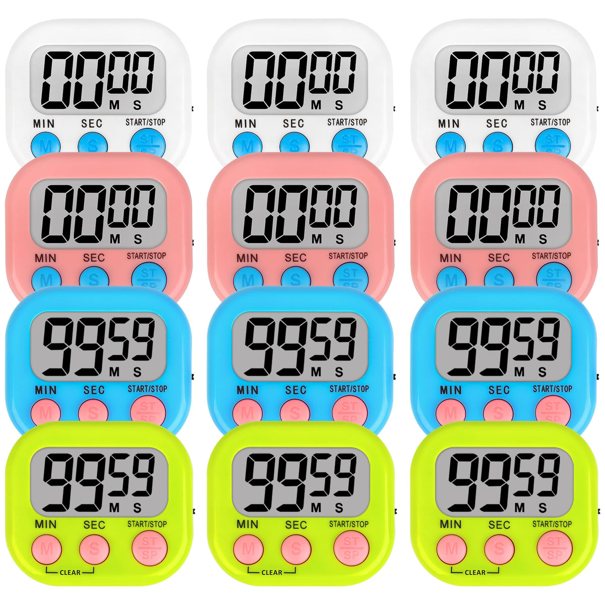 Lasubst digital classroom timer with white magnetic back helps classroom management.