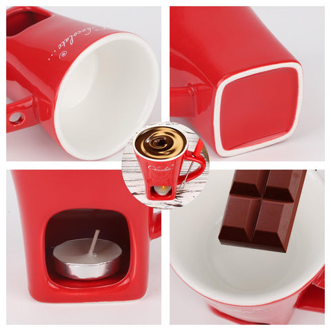 Lasuroa chocolate fondue cup — versatile for melting chocolate, cheese, or caramel.