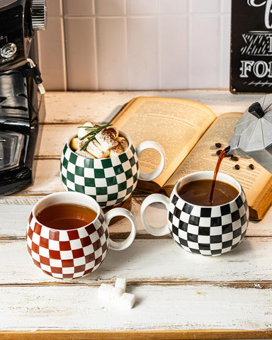 LAUCHUH coffee mug set 6 on holiday table for cozy beverages