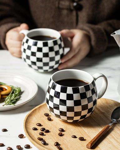 LAUCHUH coffee mug set 6 microwave and dishwasher safe for easy cleanup