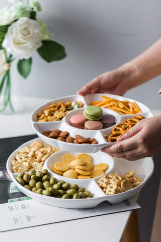 LAUCHUH Party-Ready Stackable Serving Tray for casual or formal gatherings.