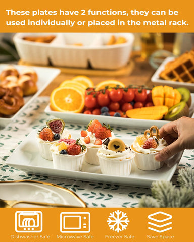 LAUCHUH glazed porcelain plates close-up highlighting smooth surface for easy cleaning