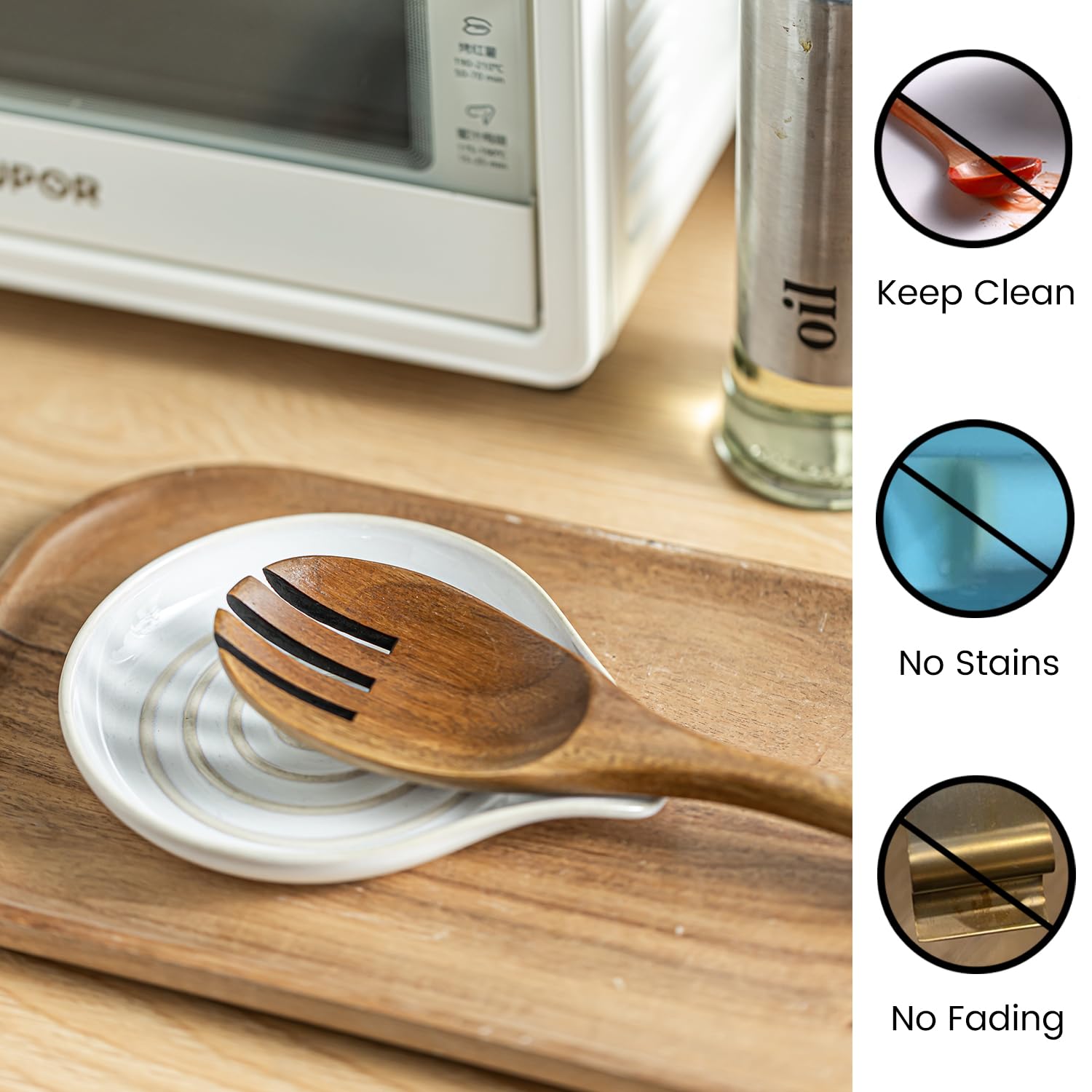 LAUCHUH dishwasher safe ceramic rest simplifies cleanup after busy cooking sessions