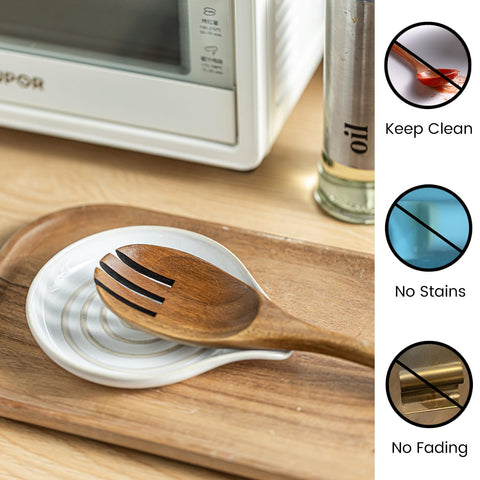 LAUCHUH dishwasher safe ceramic rest simplifies cleanup after busy cooking sessions