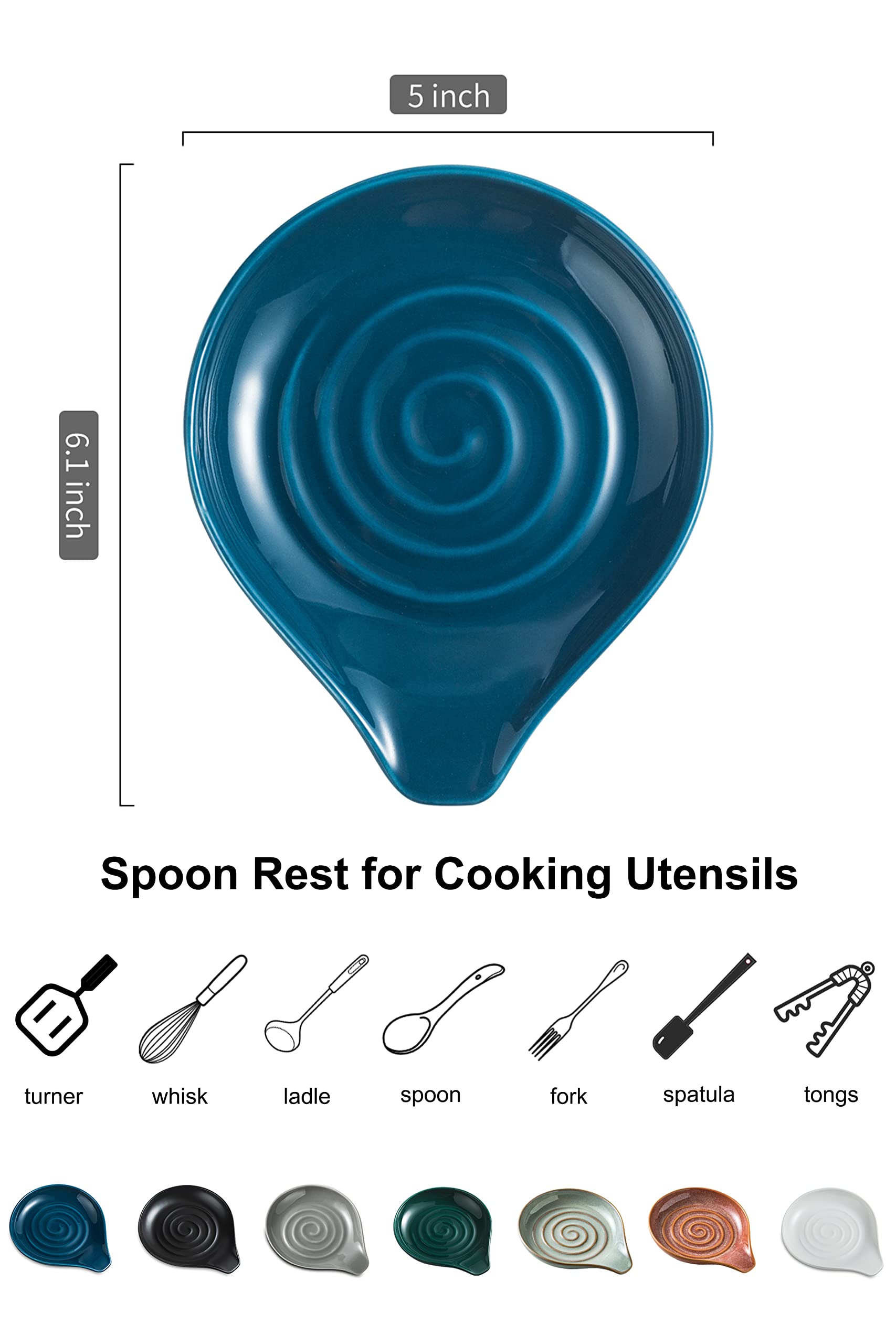 LAUCHUH spoon rest on countertop showcases farmhouse style and organization.