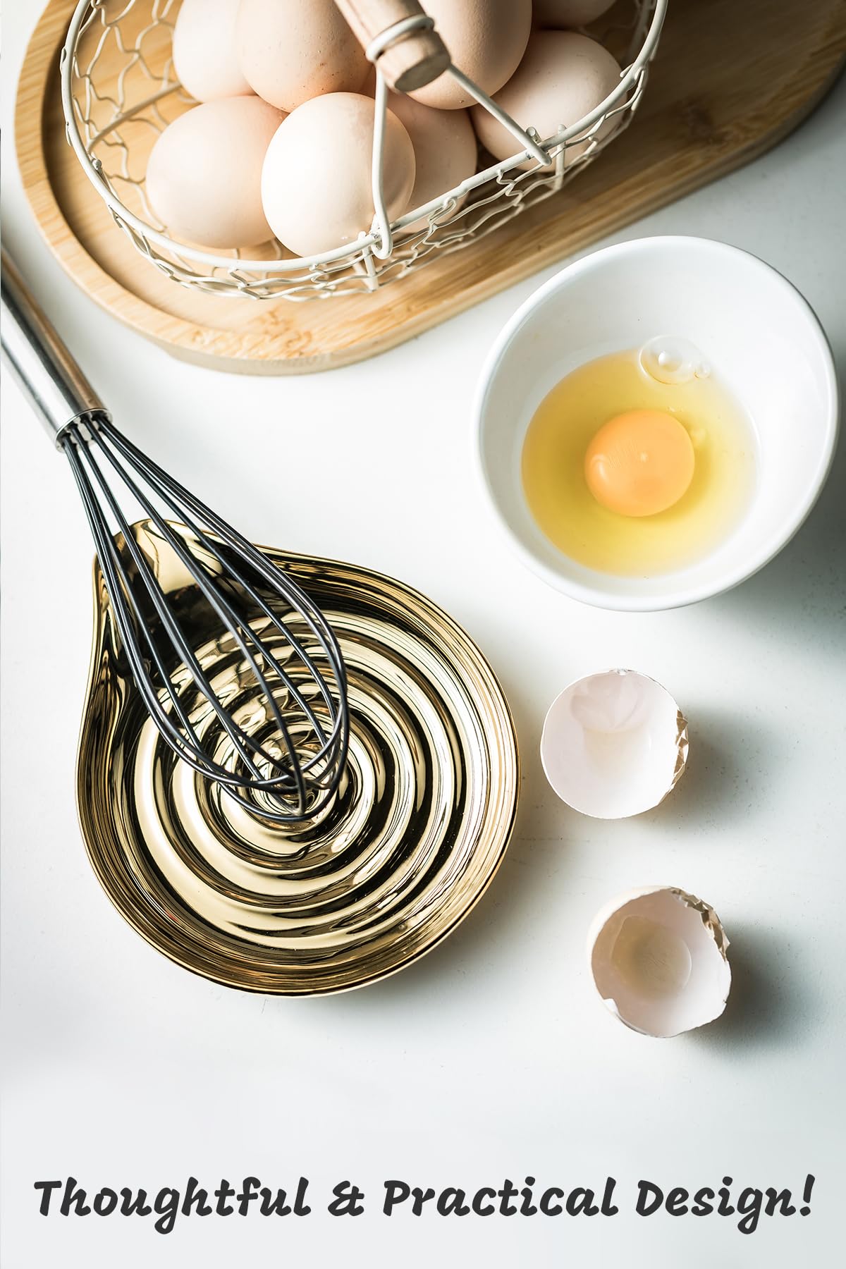 LAUCHUH ceramic spoon rest is heat resistant for hot utensils.