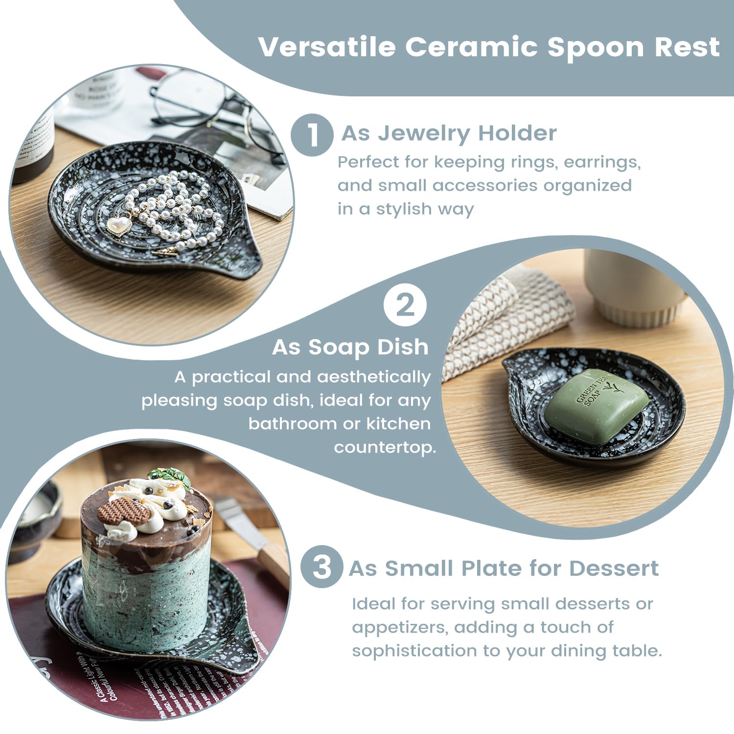 LAUCHUH spoon rest adds farmhouse charm to kitchen decor.