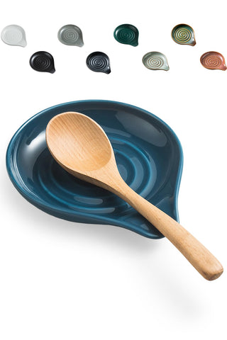 LAUCHUH spoon rest on stove top keeps counters tidy and spills contained.