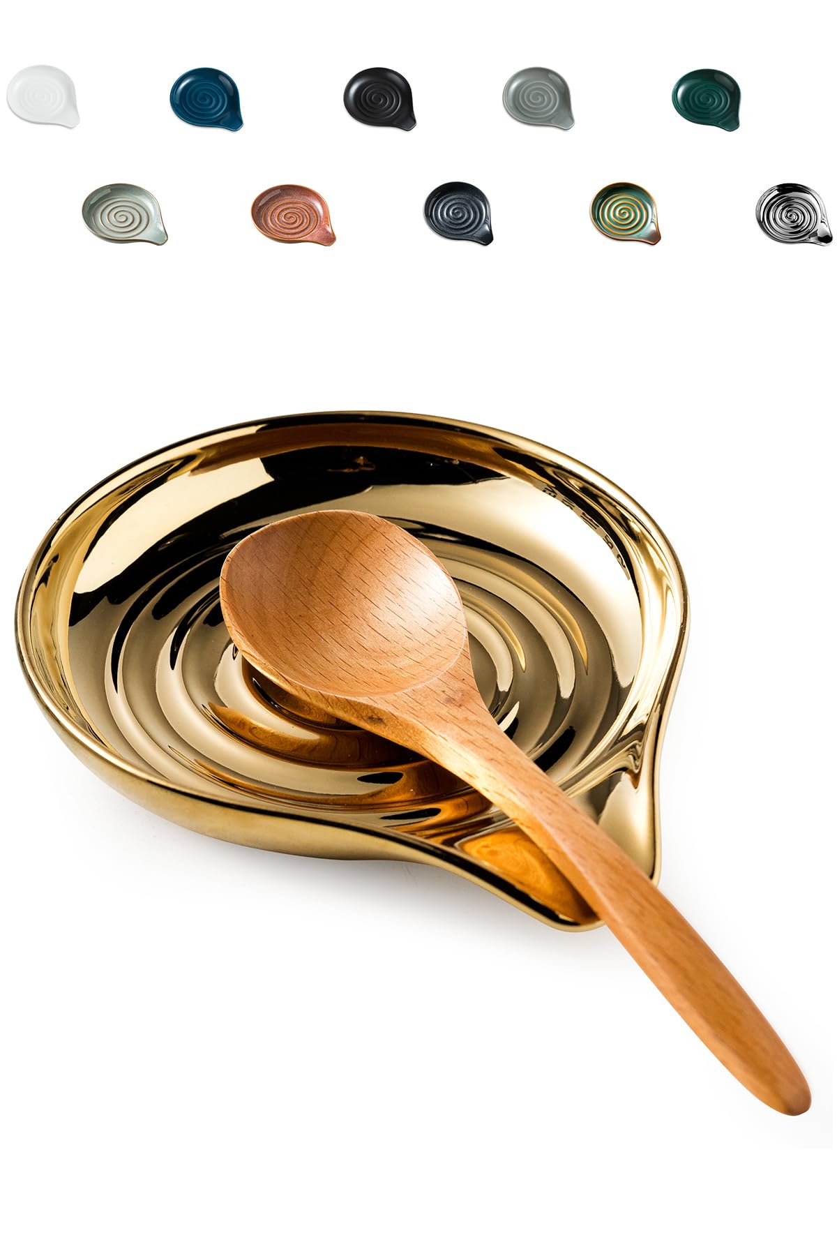 LAUCHUH spoon rest on stove top, ceramic design keeps utensils organized and heat-safe.