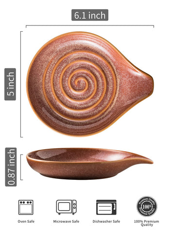 LAUCHUH stovetop spoon rest protects surfaces while cooking with heat-safe ceramic