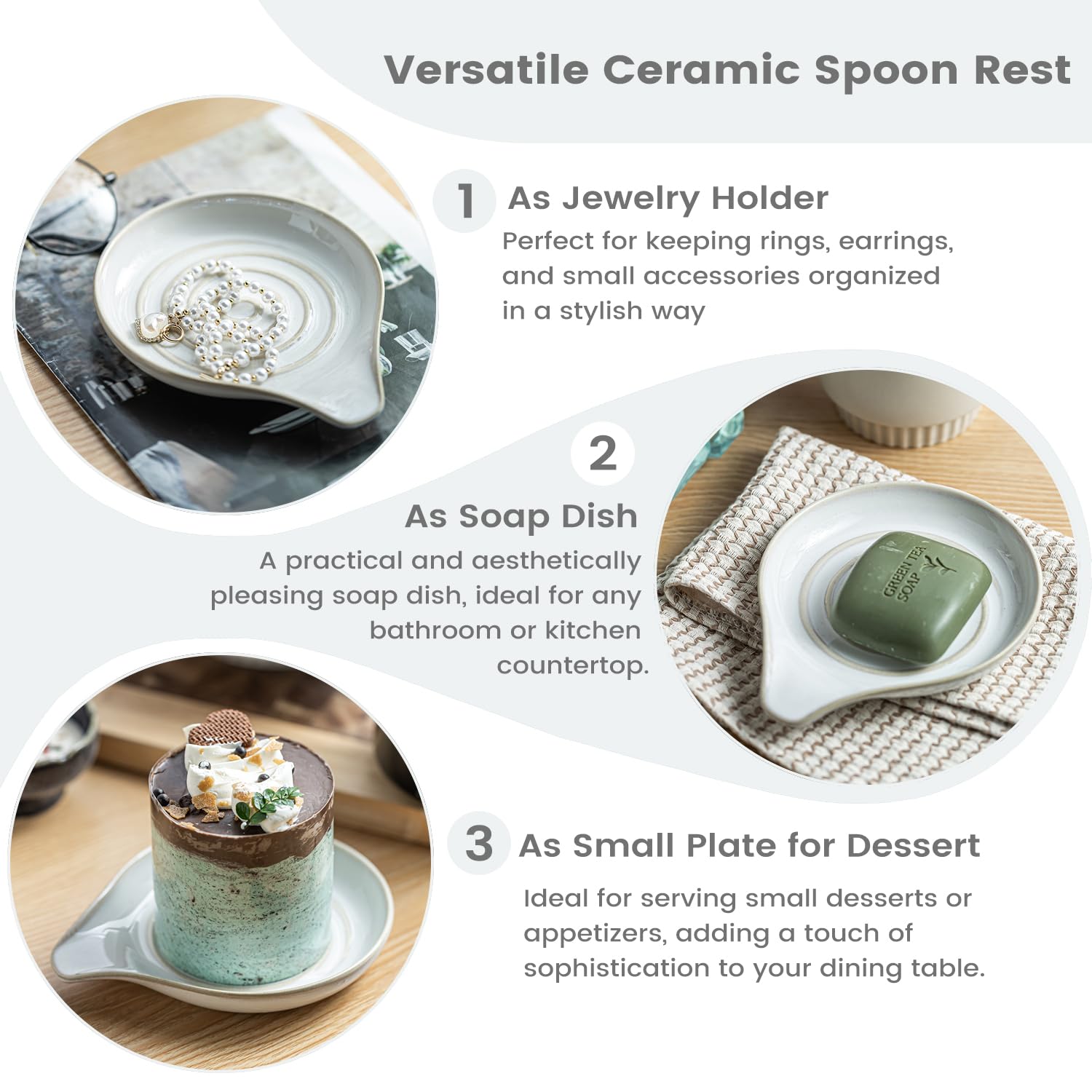 LAUCHUH modern farmhouse cream design complements counter decor while keeping utensils close