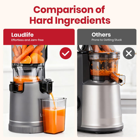 LAUDLIFE auto safety lock keeps kids safe during juicing.